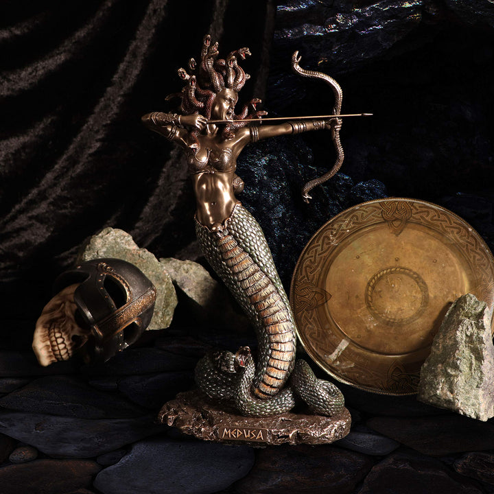Bronze Mythological Medusas Wrath Figurine 36cm Medusa