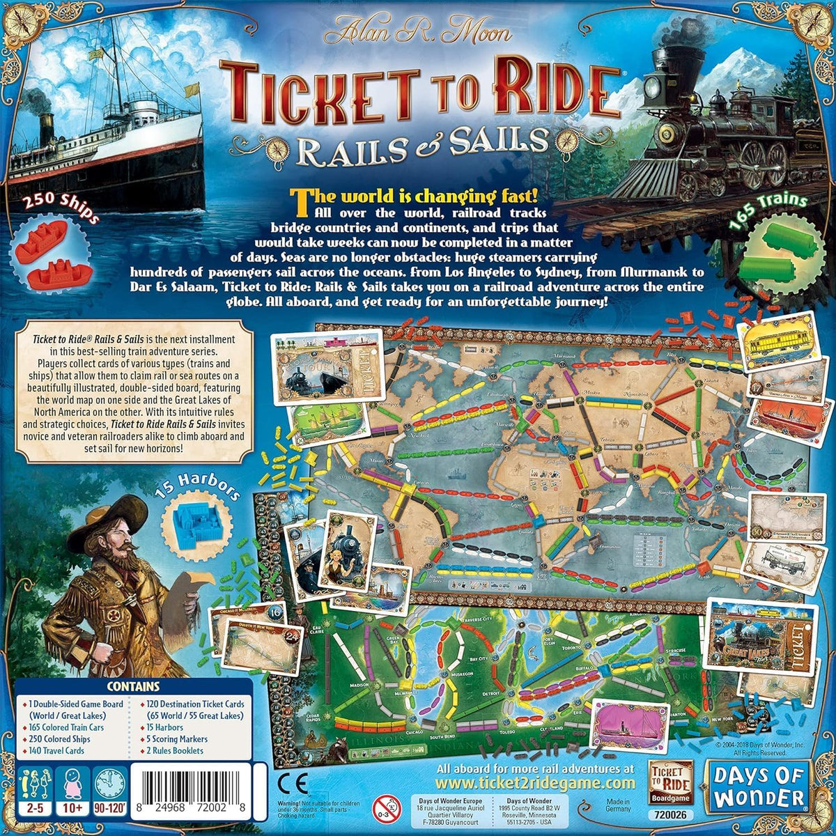 Ticket to Ride Rails and Sails Board Game