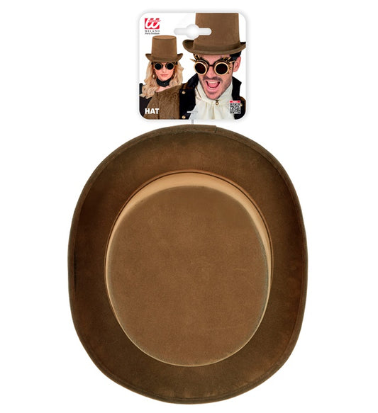 Top Hat Vintage Suede Brown 15 Cm