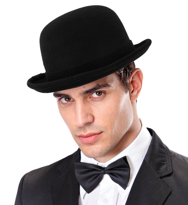Bowler Hat Wool-Effect Black 59 Cm
