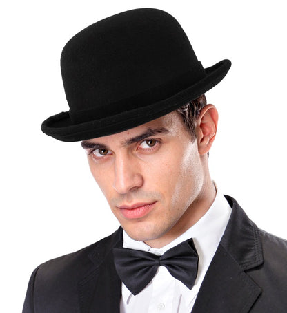Bowler Hat Wool-Effect Black 59 Cm