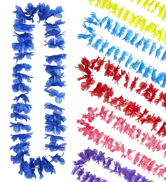 Unicolor Hawaiian Lei 6 Colors Ass.