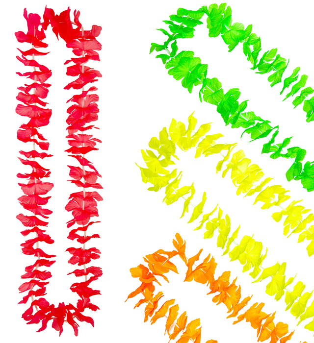 Neon Color Hawaiian Lei 4 Colors Ass.