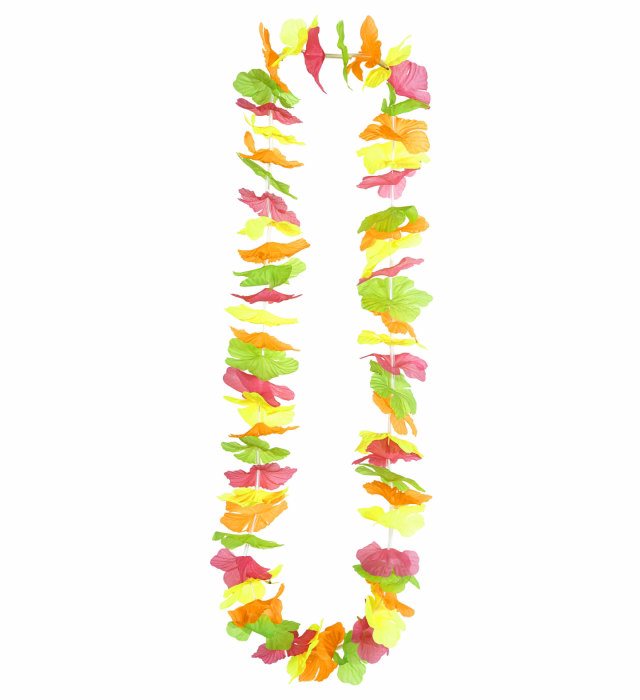 Neon Multicolor Hawaiian Lei