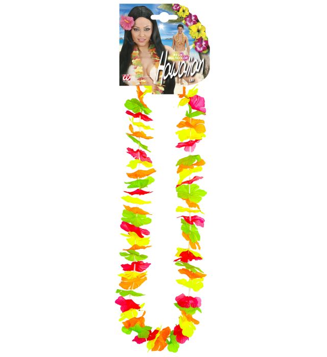 Neon Multicolor Hawaiian Lei