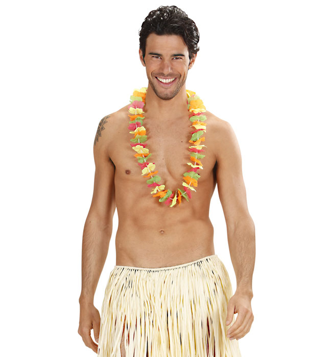 Neon Multicolor Hawaiian Lei
