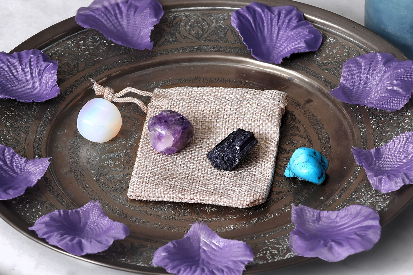 Dreamstones and Pouch Set of 4 Healing Stones 4