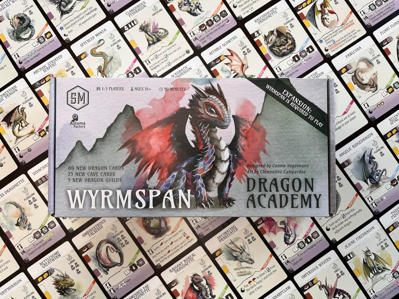 Wyrmspan Dragon Academy Expansion Board Game by Stonemaier 2