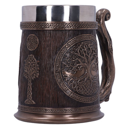 Bronze Tree of Life Tankard 16cm Drinking Mug 3