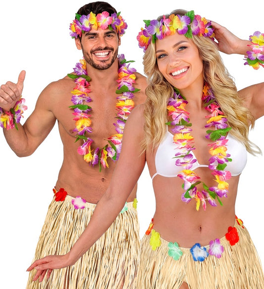 Maui Hawaiian Set  Lei, Crown, Bracelet 
