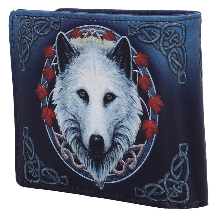 Guardian of the Fall White Autumn Wolf Wallet