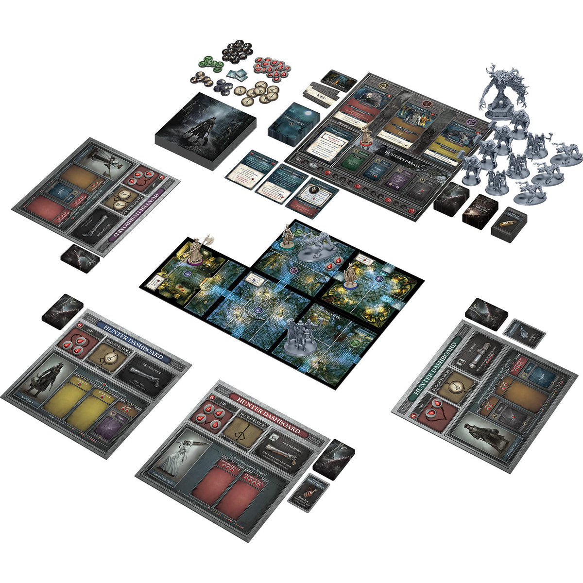 Bloodborne The Board Game | Strategy/ Horror / Adventure Game | Cooperative Game for Adults and Teens | Ages 14+ | 1-4 Players | Average Playtime 60-90 Minutes | Made by CMON 3