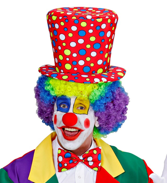 Clown Top Hat & Bow Tie Red - Adult Size
