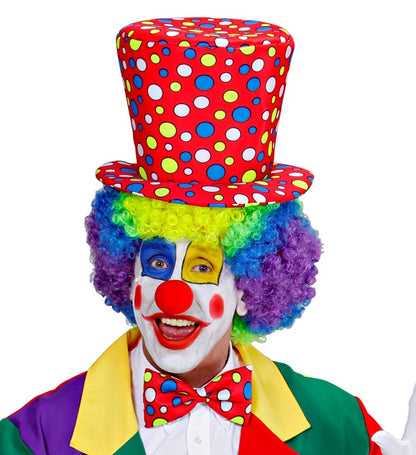 Clown Top Hat & Bow Tie Red - Adult Size