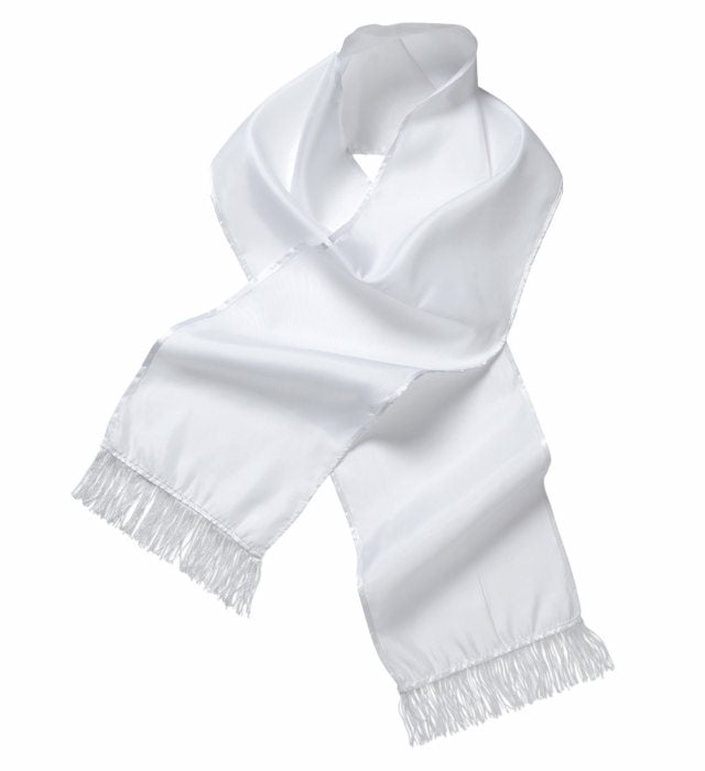 White Satin Scarf