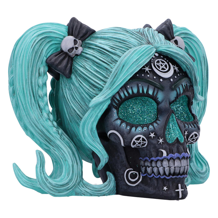 Drop Dead Gorgeous Cute and Cosmic Witchy Doll Skull 19.5cm