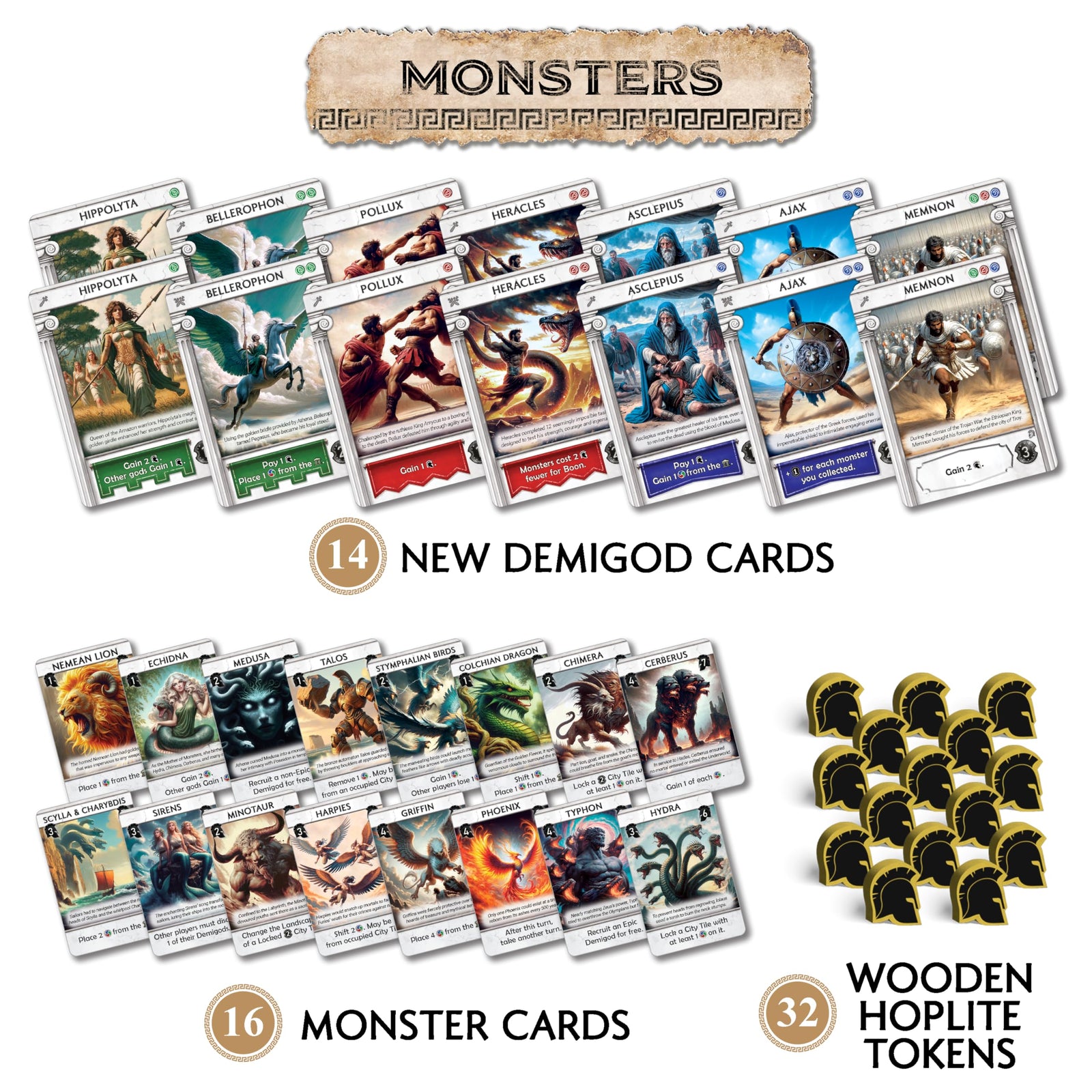 Monsters and Mandates Pantheum Expansion Board Game by Archwood 2