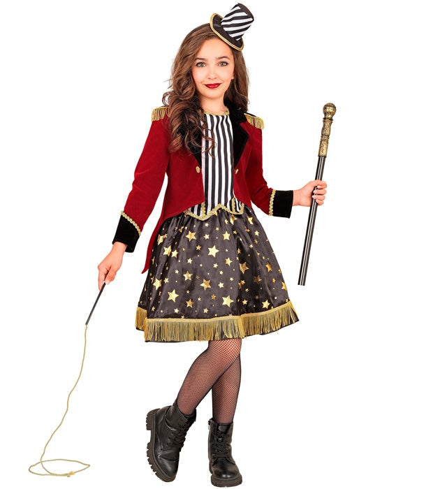 Ringmaster  Dress With Tutu Underskirt, Jacket, Mini Hat 