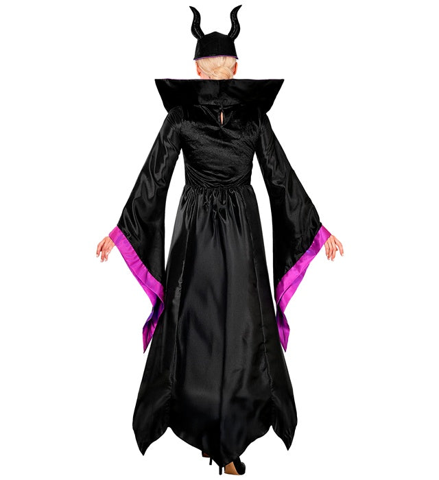 Malefica  Dress With Wire Hoop Petticoat, Headpiece 