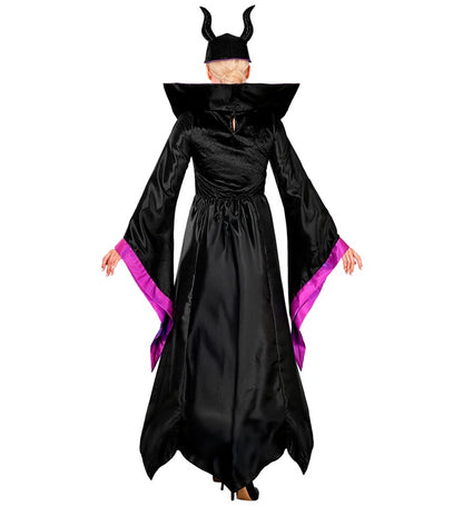 Malefica  Dress With Wire Hoop Petticoat, Headpiece 