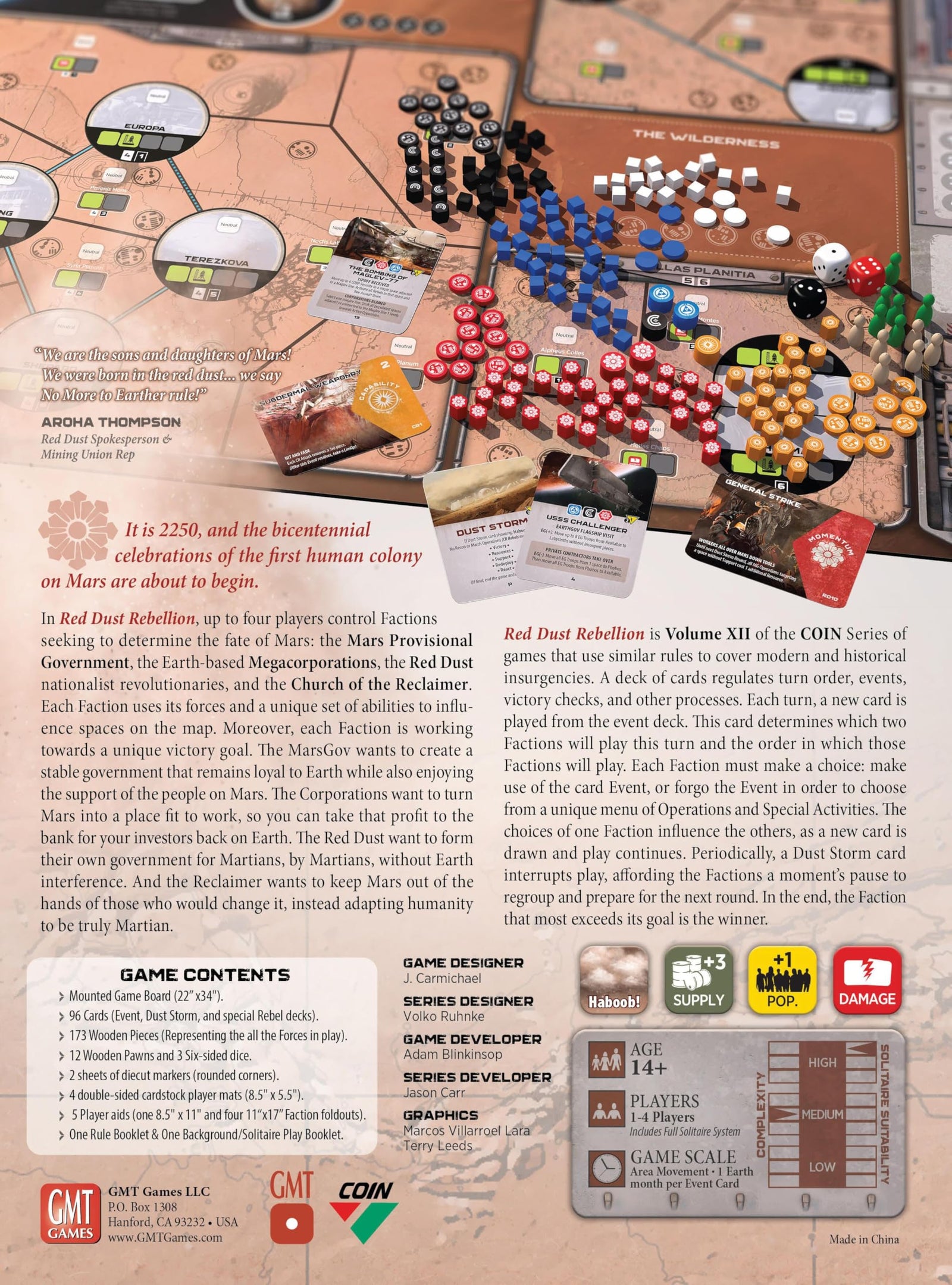 Red Dust Rebellion Board Game by GMT 2