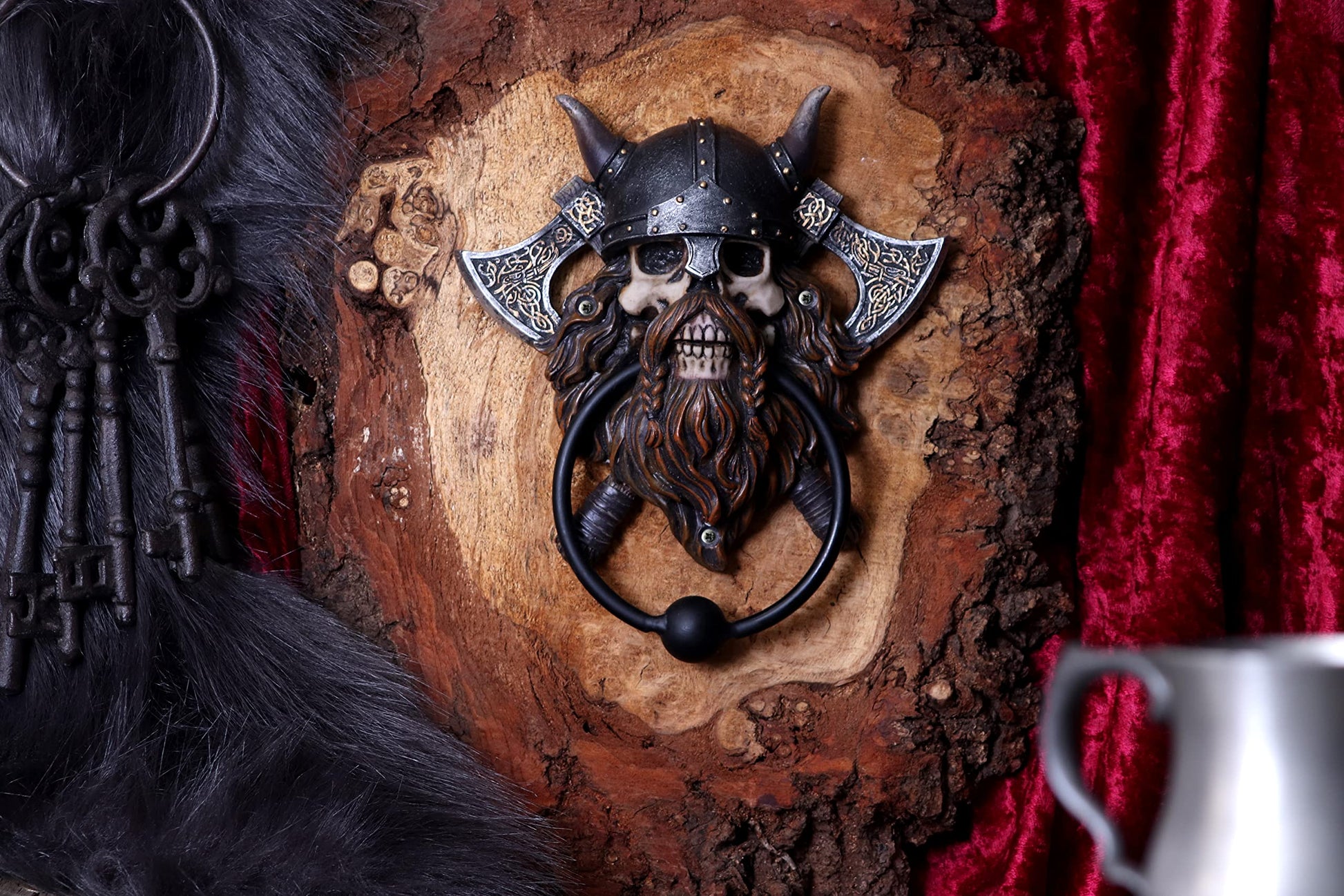 Viking Skull Door Knocker Visit 18.5cm 5