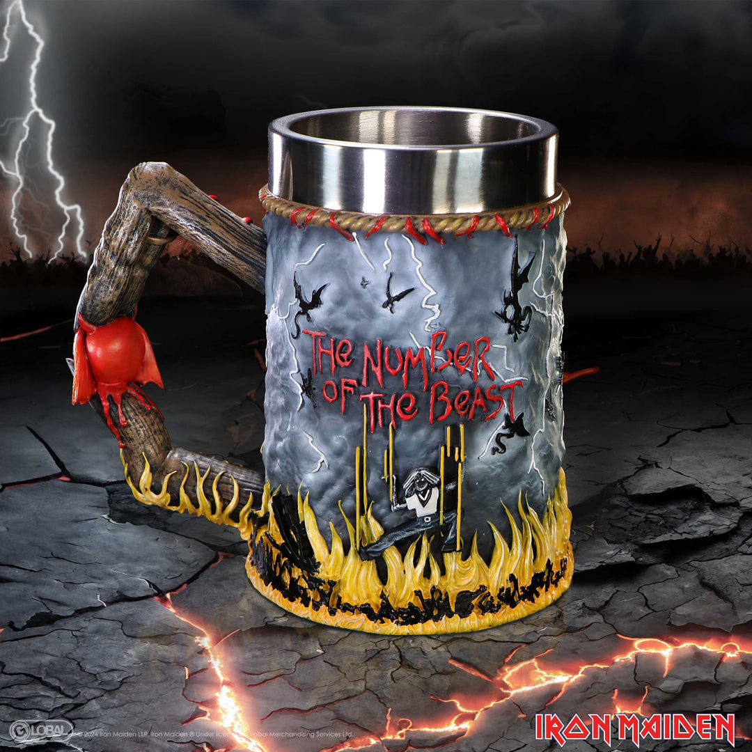 Iron Maiden The Number of Beast Album Tankard 16cm Officially Licensed