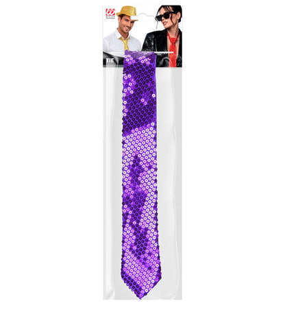 Purple Sequin Necktie