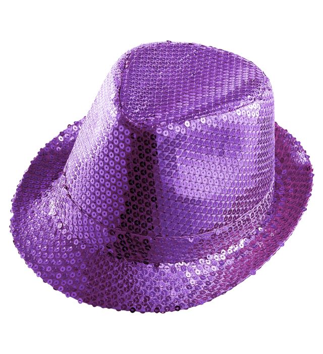 Purple Sequined Fedora