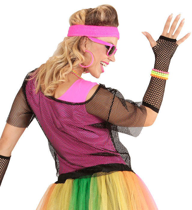 80S Black Fishnet Shirt