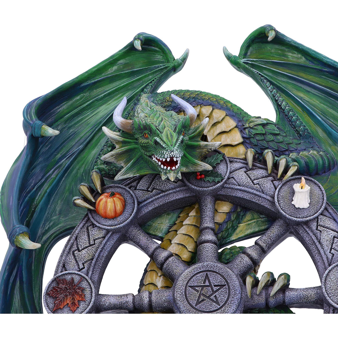 Anne Stokes Year of the Magical Dragon Pagan Wheel Wall Plaque 30cm