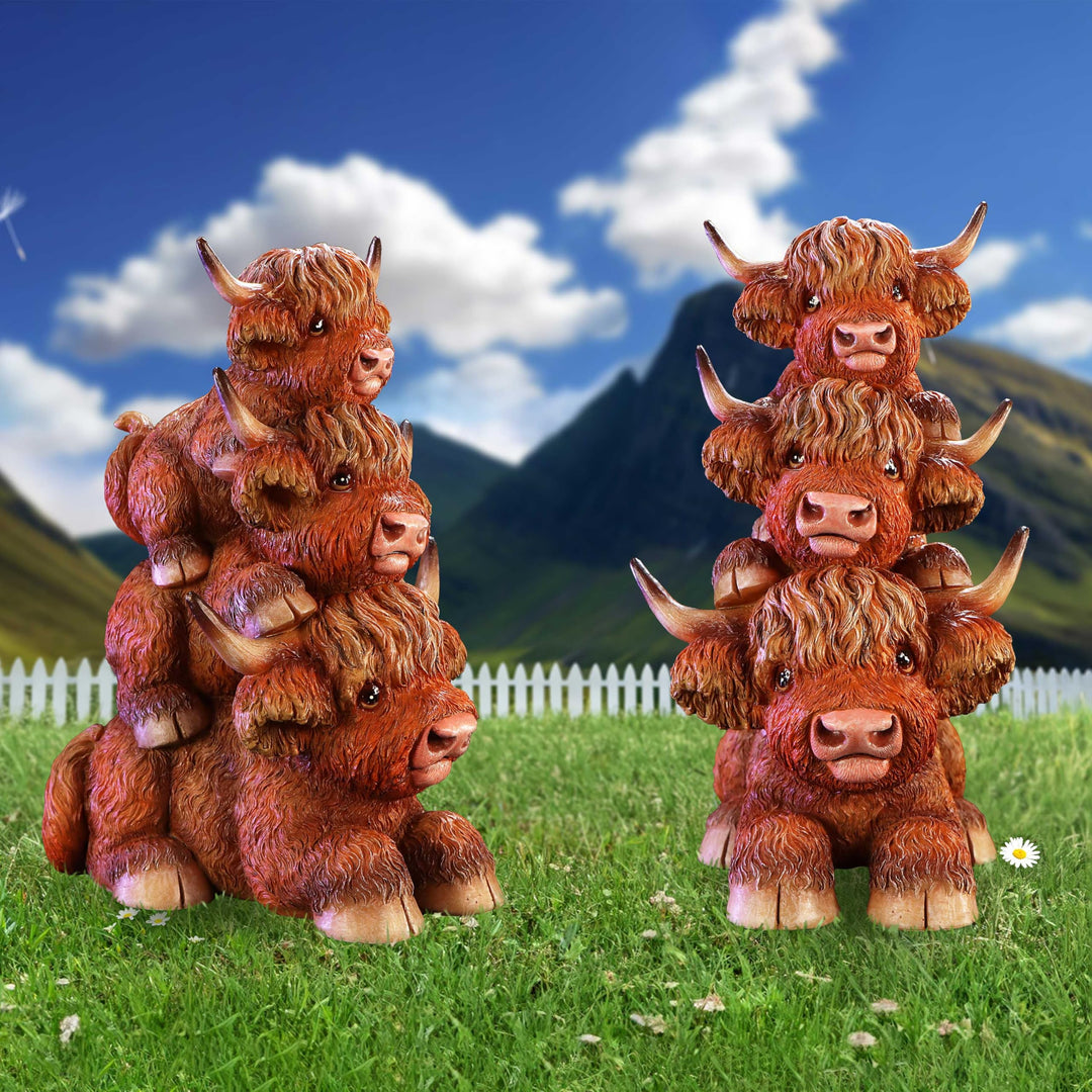 Highland Cow Totem Figurine 17.5cm