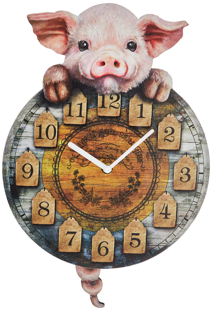 Piggin Tickin Pig Pendulum Clock