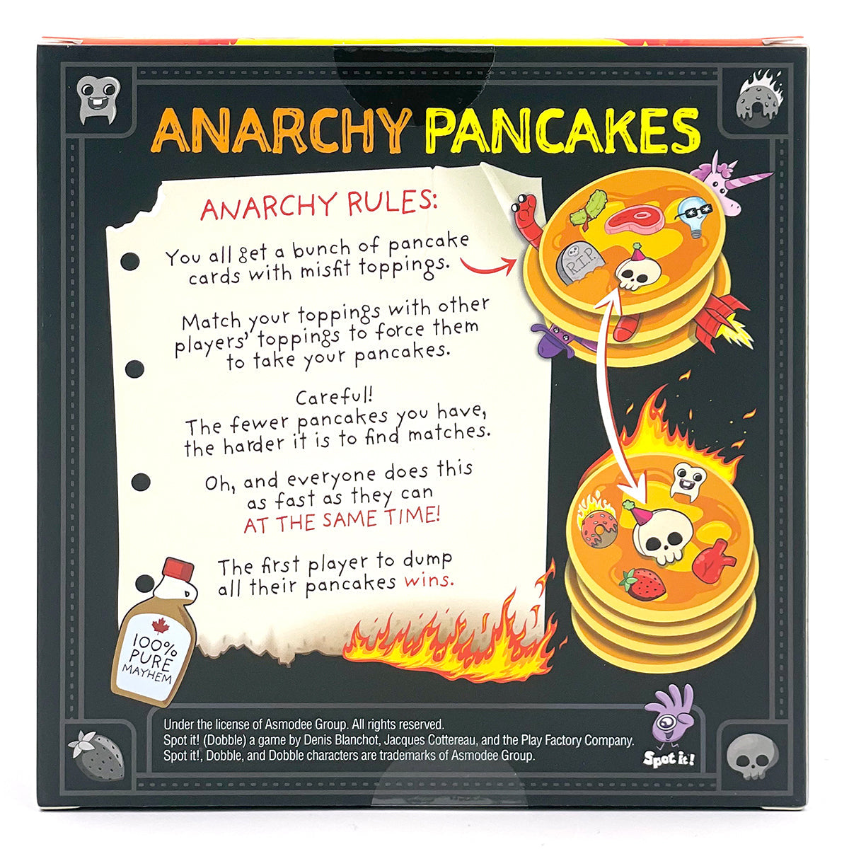 Dobble Anarchy Pancakes Clutch Box Card Game