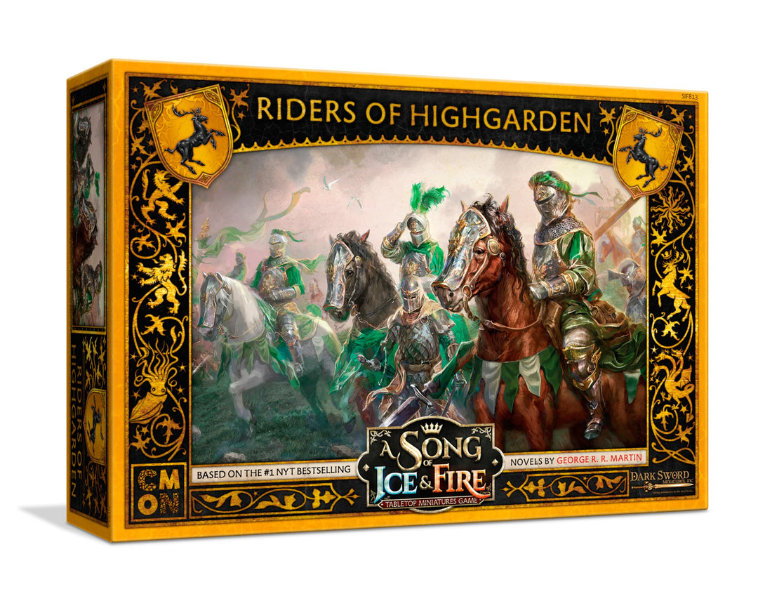 CMON A Song of Ice and Fire Tabletop Miniatures Game Riders of Highgarden Unit Box (Multilingual Edition) - Strategy Game for Adults, Ages 14+, 2+ Players, 45-60 Minute Playtime, Made by CMON