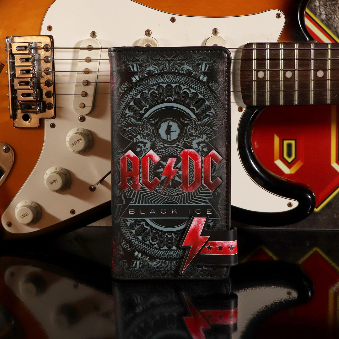 ACDC Black Ice Album Embossed Purse Wallet 18.5cm Officially Licensed