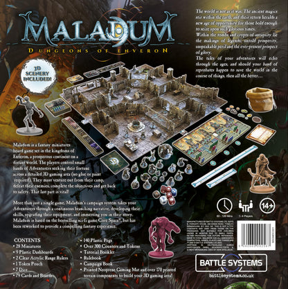 Maladum Dungeons of Enveron Starter Set - Fantasy Dungeon Crawler Game Immersive Terrain Solo, Co-op and Adversarial Play 8