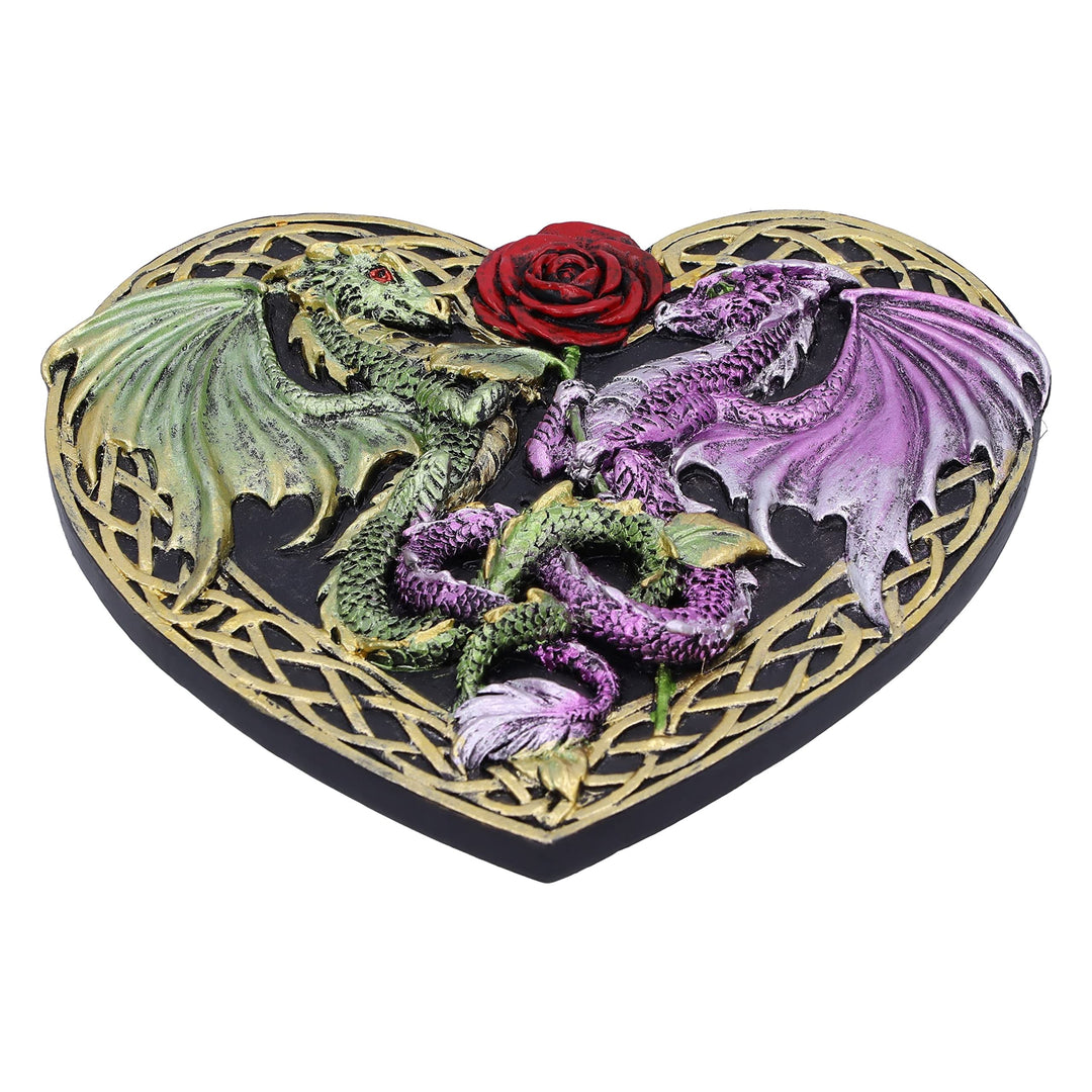 Dragon Love Heart Incense Burner 14cm