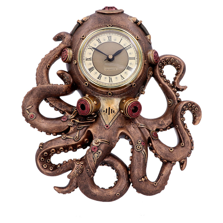Octoclock Steampunk Octopus Squid Wall Clock 26cm