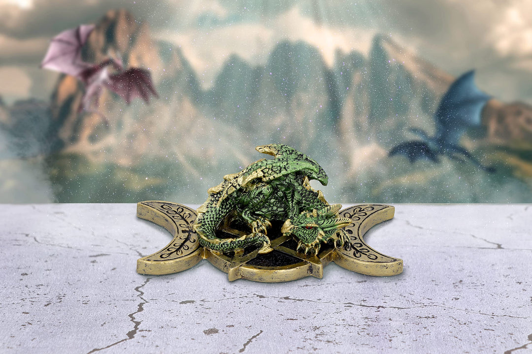 Triple Moon Guardian Dragon Ornament 13.2cm