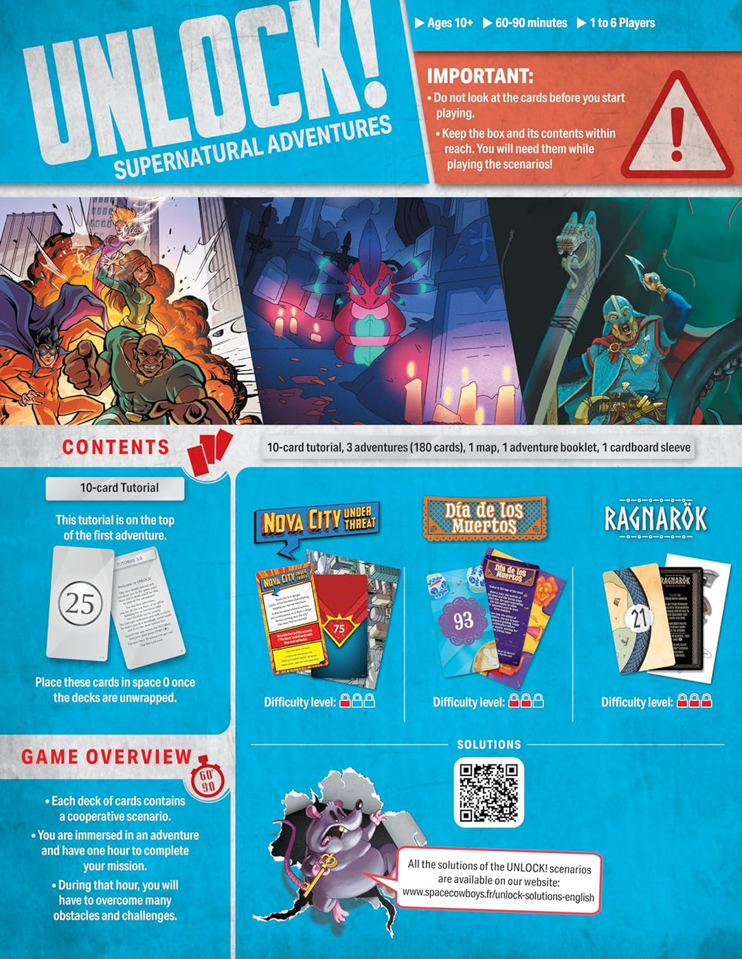 Unlock 12 Supernatural Adventures Card Game by Space Cowboys