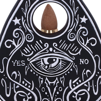 Black and White Spirit Board Planchette Backflow Incense Burner 15cm 6