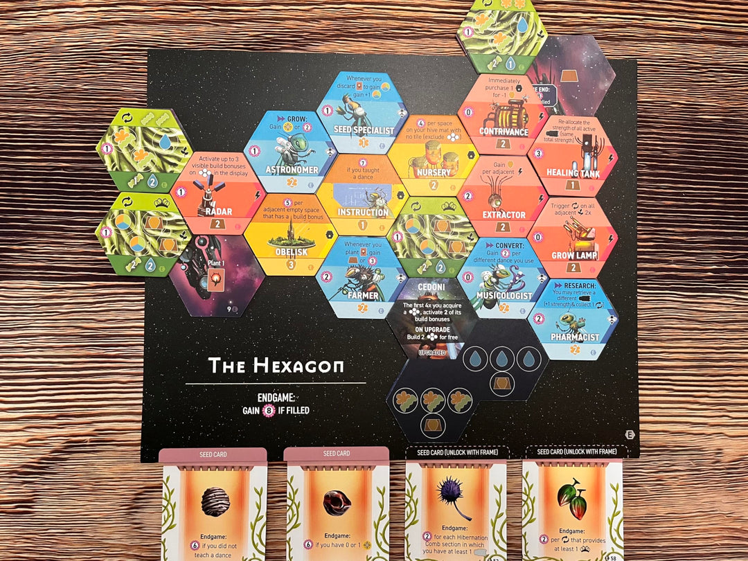 Stonemaier Games: Apiary: Expanding The Hive Expansion | New Unique Frames, Additional Tiles, and More! | Add to Apiary - A Strategy Board Game About Bees in Space | 1-5 Players, 90 Mins, Ages 14+