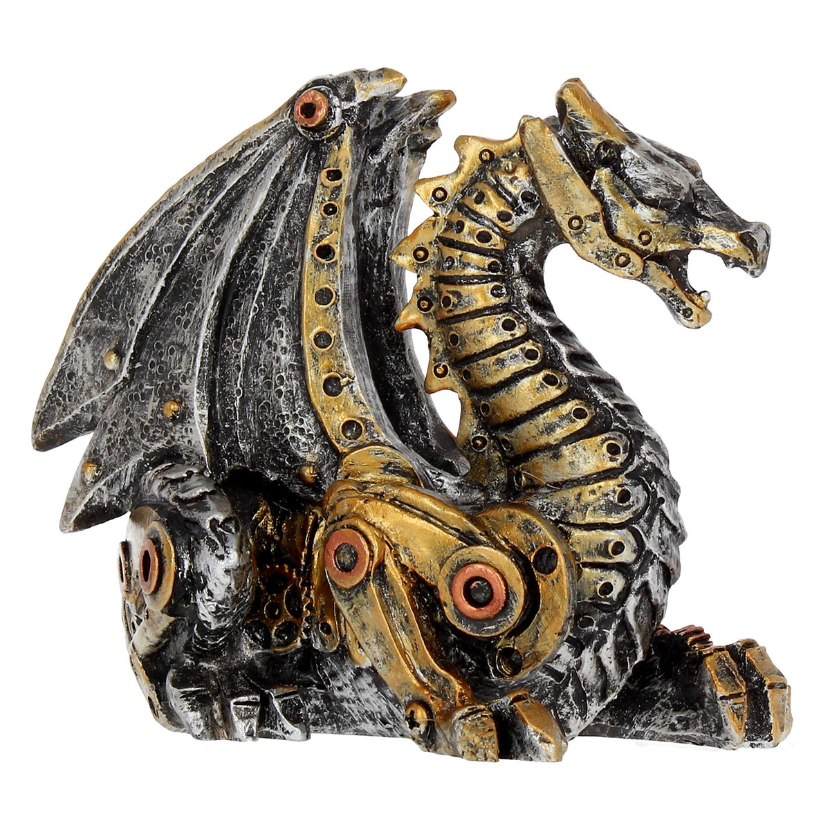 Mechanical Hatchling Steampunk Dragon Figurine 11cm 5