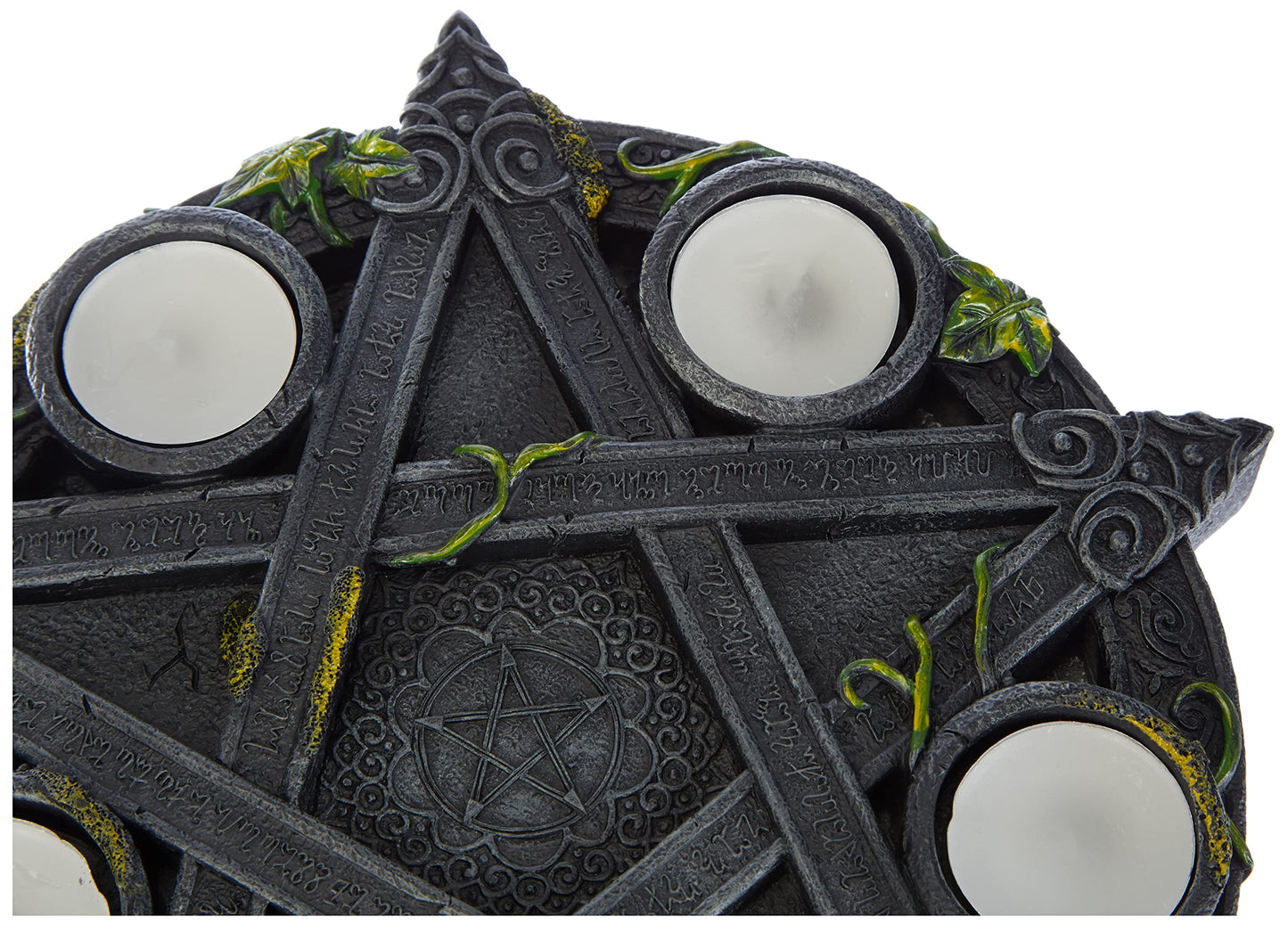Wiccan Pentagram Tea Light Holder Gothic Witch Candle 25.5cm 4