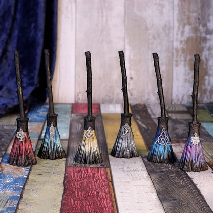 Set of Six Positivity Broomsticks with Silver Charms Positive Energy 20cm 7