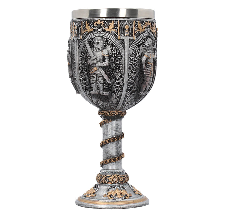 Medieval Knight Chain Wine Goblet 17.5cm