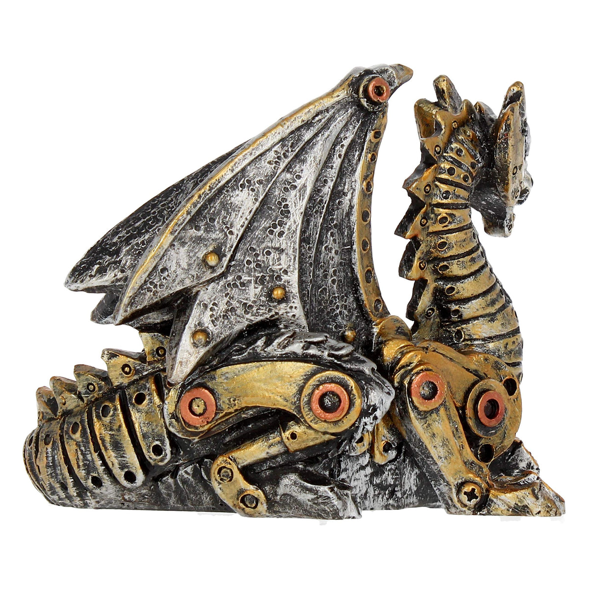 Mechanical Hatchling Steampunk Dragon Figurine 11cm 4