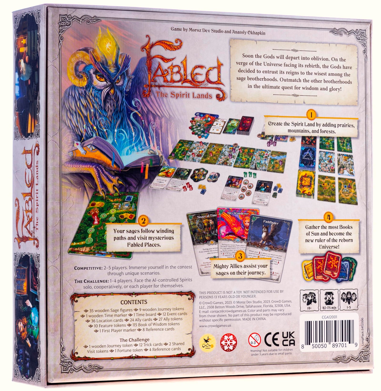 Fabled: The Spirit Lands | 1-5 Players | Ages 14 and up | Fantasy | Strategy | Average Playtime 40-75 min 2