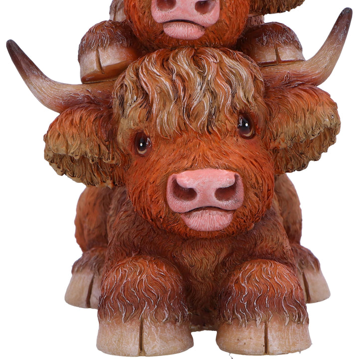 Highland Cow Totem Figurine 17.5cm